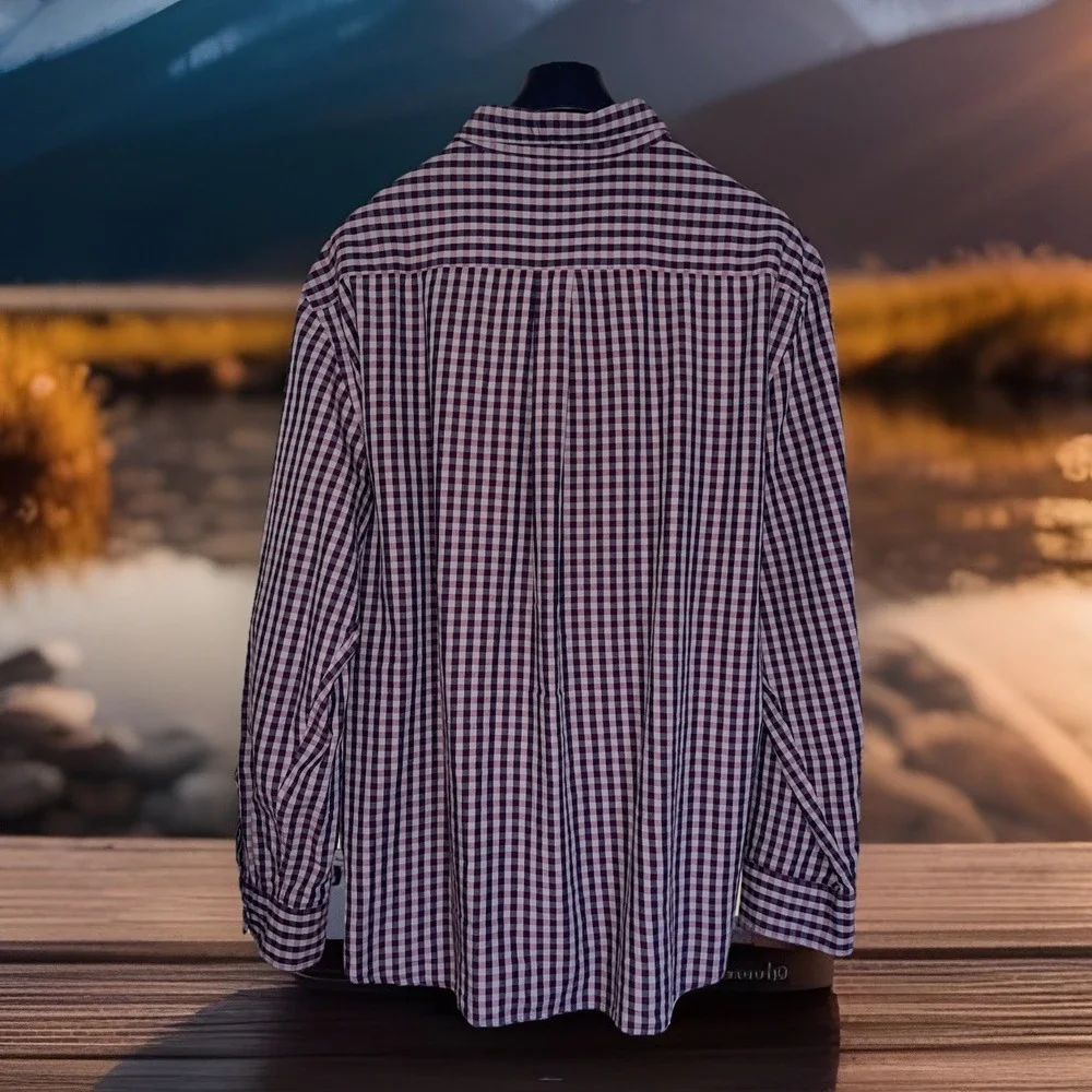 Billy Reid Standard Shirt Men XXL Gingham Check Long Sleeve Button Down - Picture 3 of 7